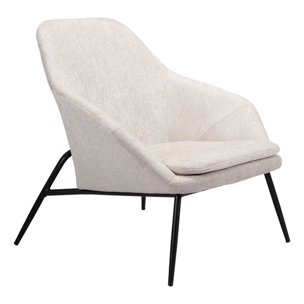 Manuel Beige and Matte Black Accent Chair, image 6