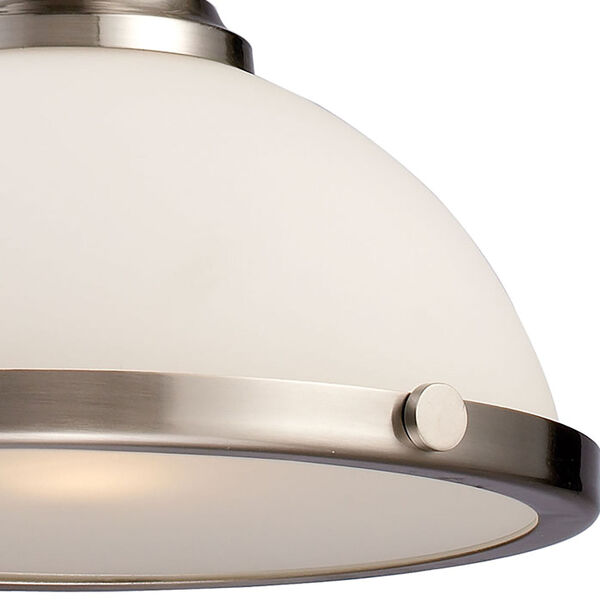 Chadwick Satin Nickel One-Light Pendant with Frosted Glass, image 6
