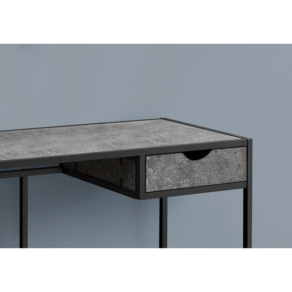 Black and Gray Rectangular Computer Desk, image 3