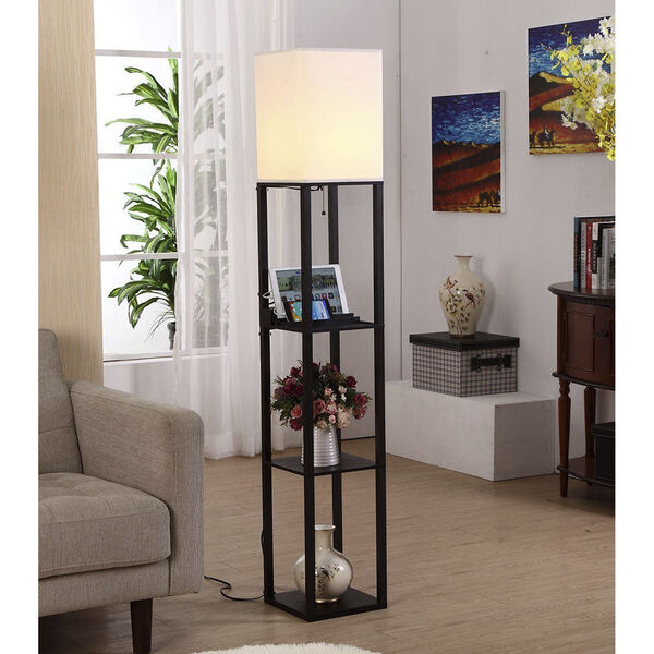 Maxwell Black LED Floor Lamp with USB Port, image 5