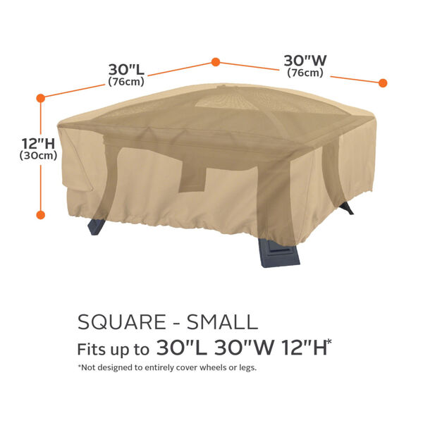 Palm Sand Full Coverage Square Fire Pit Cover, image 4