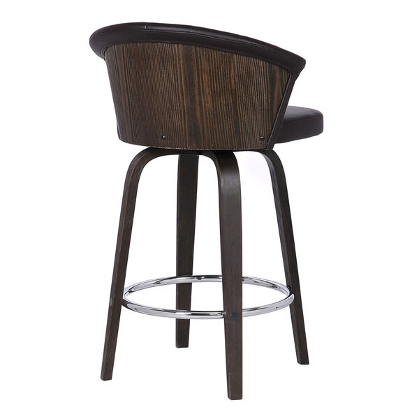 Ashley Brown and Chrome 26-Inch Counter Stool, image 4