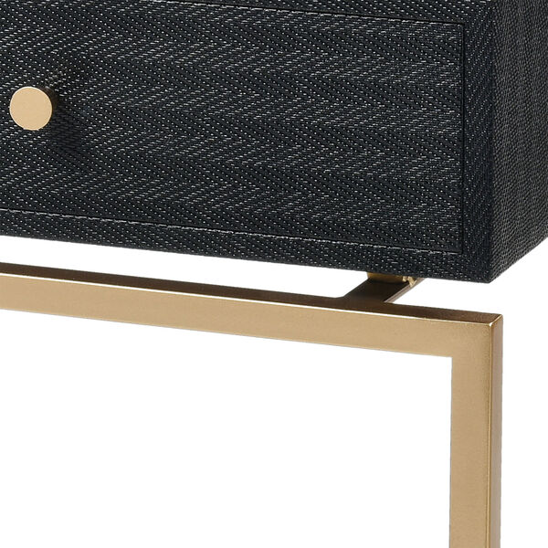 Clancy Black with Gold 16-Inch Accent Table, image 4