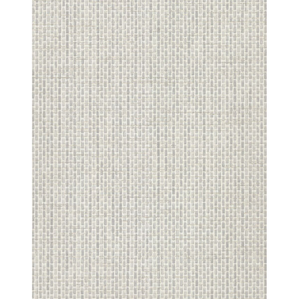 Grey Beige White Off Whites Petite Metro Tile Wallpaper, image 2