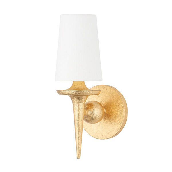 Torch Gold Leaf One-Light Wall Sconce, image 1