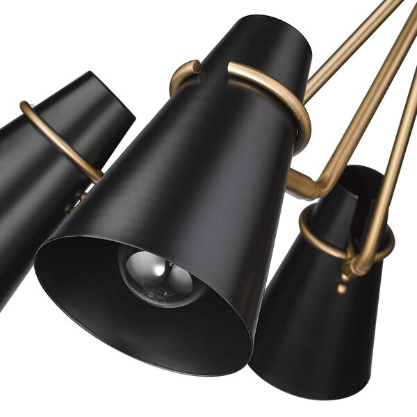 Reeva Modern Brass Black Five-Light Chandelier, image 5