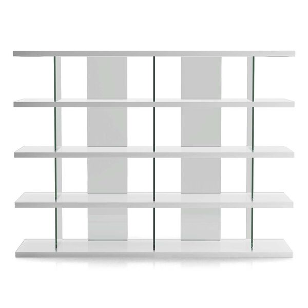 Otford Glossy White Bookcase, image 1