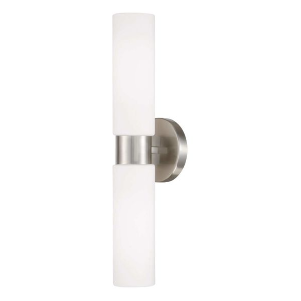 Theo Brushed Nickel Two-Light Dual Linear Wall Sconce, image 1