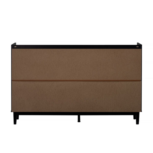Black Solid Wood Nine-Drawer Dresser, image 5