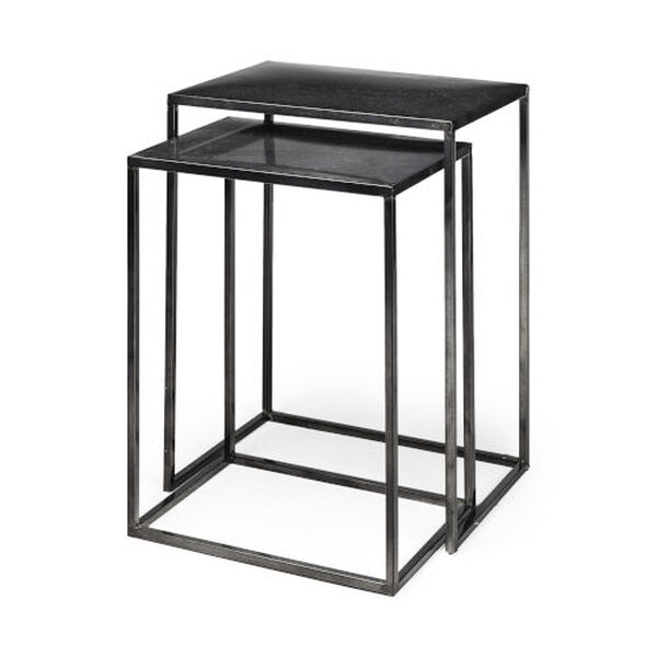 Kasey Black Nesting Accent Table, Set of 2, image 1