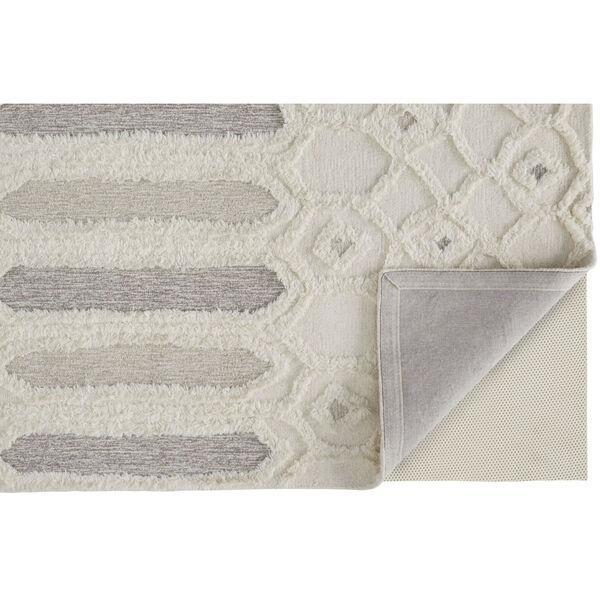 Anica Moroccan Wool Tufted Ivory Taupe Rectangular: 4 Ft. x 6 Ft. Area Rug, image 4