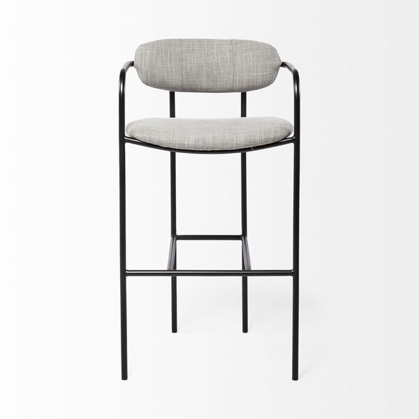 Parker Gray and Black Bar Height Stool - (Open Box), image 2