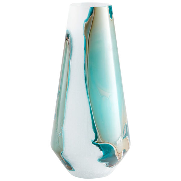 Green and White Tall Ferdinand Vase, image 1