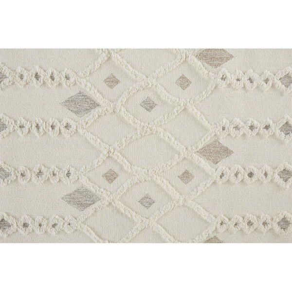Anica Moroccan Wool Ivory Tan Rectangular: 4 Ft. x 6 Ft. Area Rug, image 5