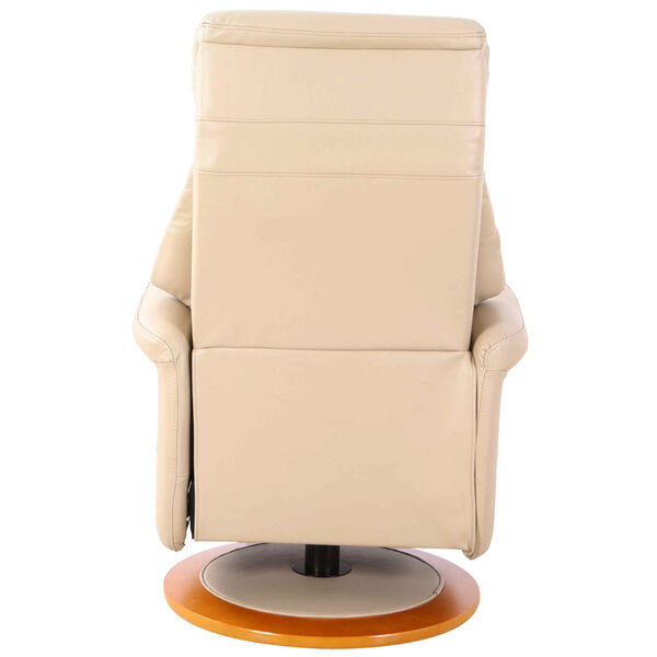 Linden Natural Tan Breathable Air Leather Manual Recliner, image 6