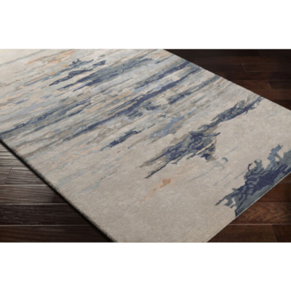 Kavita Taupe and Navy Rectangular: 5 Ft. x 7 Ft. 6 In. Rug, image 5