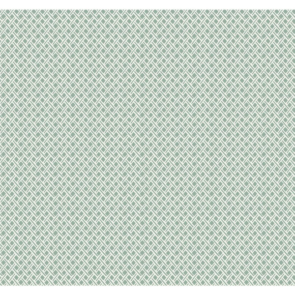 Small Prints Resource Library Green Two-Inch Wicker Weave Wallpaper - SAMPLE SWATCH ONLY, image 1