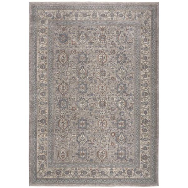 Marquette Taupe Silver Blue Rectangular 4 Ft. x 5 Ft. 3 In. Area Rug, image 1