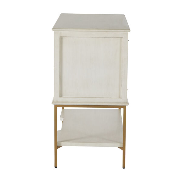 Riggs Sesame White and Stain Gold Nightstand, image 4