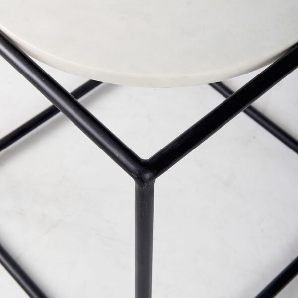Austen White and Black Side Table, image 6