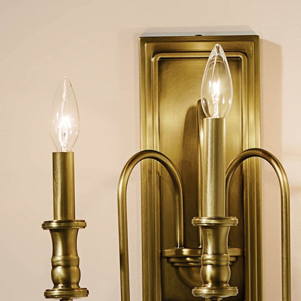 Homestead Natural Brass Three-Light Wall Sconce, image 3