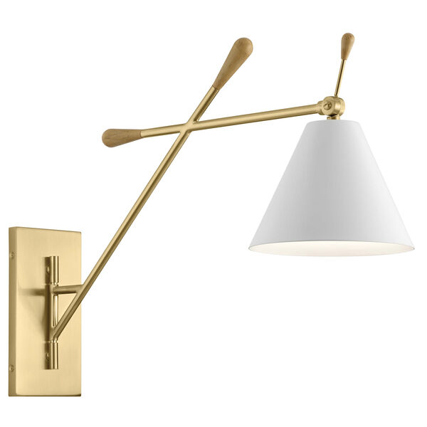 Finnick Champagne Gold One-Light Wall Sconce, image 1