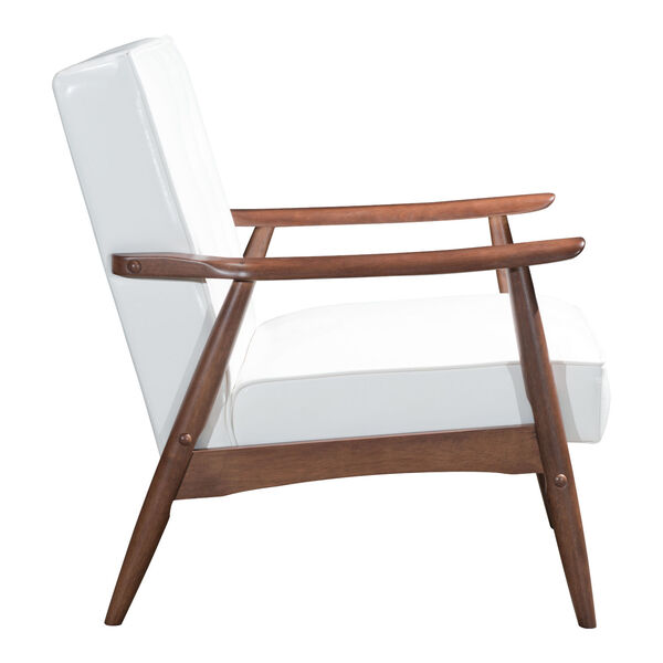 Rocky White and Walnut Arm Chair, image 3