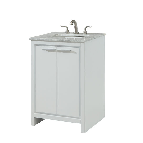 Filipo Frosted White Vanity Washstand, image 3