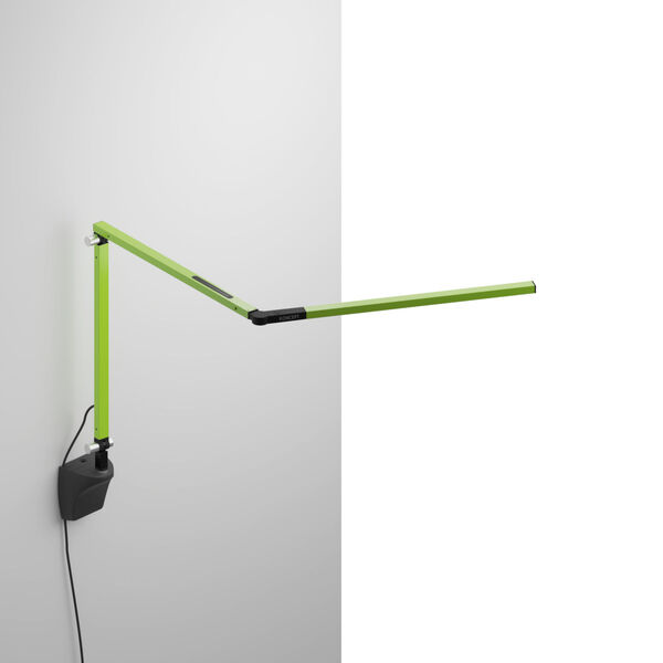 Z-Bar Green LED Mini Desk Lamp with Metallic Black Wall Mount, image 1