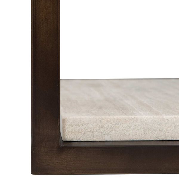 Kinsley White and Bronze Rectangular Cocktail Table, image 6