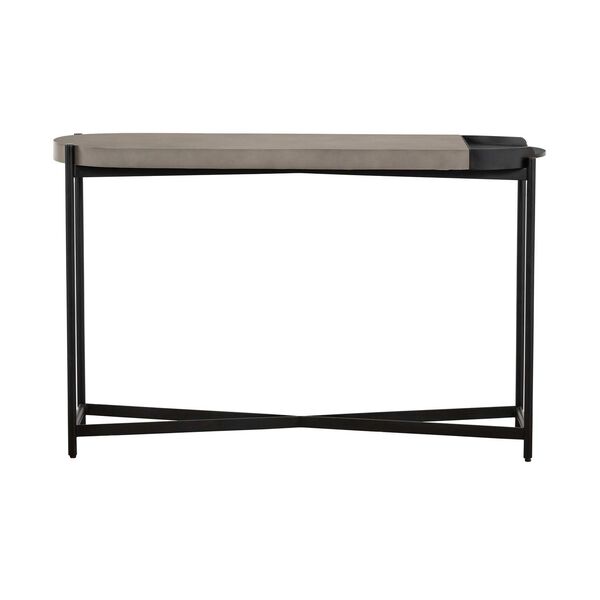 Dua Medium Gray Concrete Black Console Table, image 3