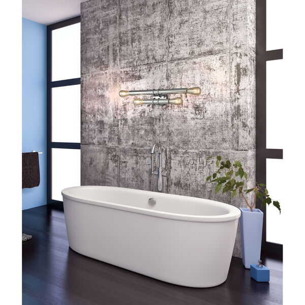 Drucker Silver Four-Light Bath Vanity, image 3