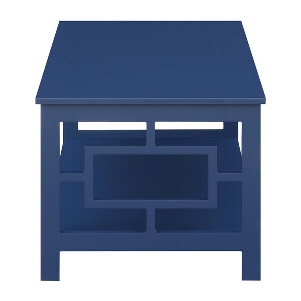 Town Square Cobalt Blue Coffee Table with Shelf, image 4
