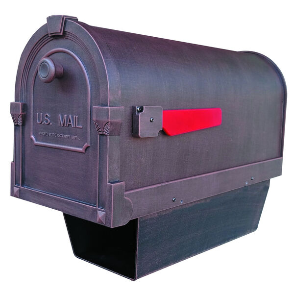 Savannah Copper Curbside Mailbox with Paper Tube, image 1