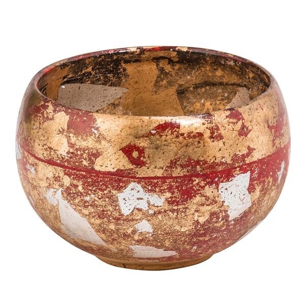 Vermillion Gold and Red Decorative Bowl, image 1