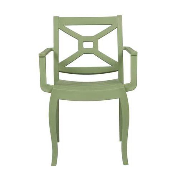 Zeus Green Outdoor Stackable Armchair, Set of Four, image 5