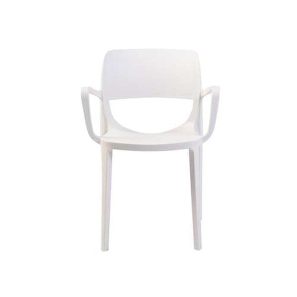 Bella White Outdoor Stackable Armchair, Set of Two, image 3