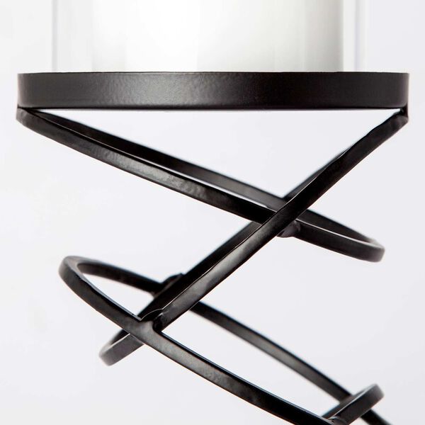 Omega III Black Metal Stacked Ring Table Candle Holder, image 3