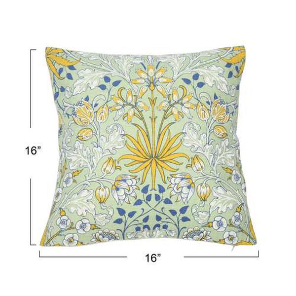 Multicolor Cotton 16 x 16-Inch Pillow with Floral Pattern, image 5