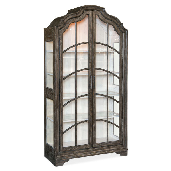 Traditions Rich Brown Curio Cabinet, image 1