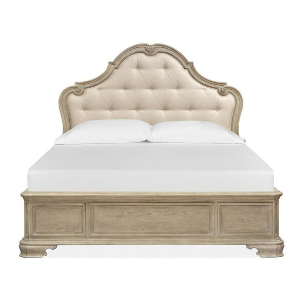 Jocelyn Weathered Taupe Bed Upholstered Headboard, image 1