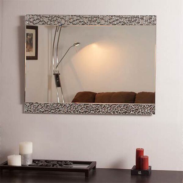 Rectangular Beveled Frameless Vanity Mirror, image 5
