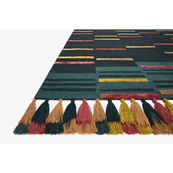 Justina Blakeney Jamila Teal and Sunset Rectangle: 7 Ft. 9 In. x 9 Ft. 9 In. Rug, image 2