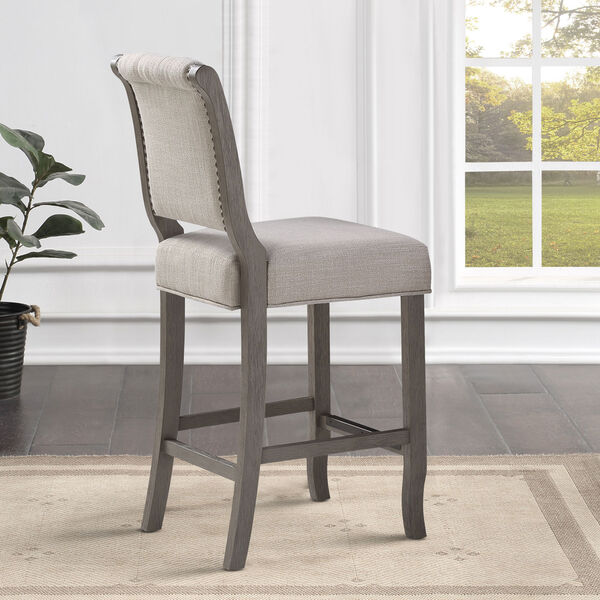 Kamelin Gray and Beige Counter Stool, image 3
