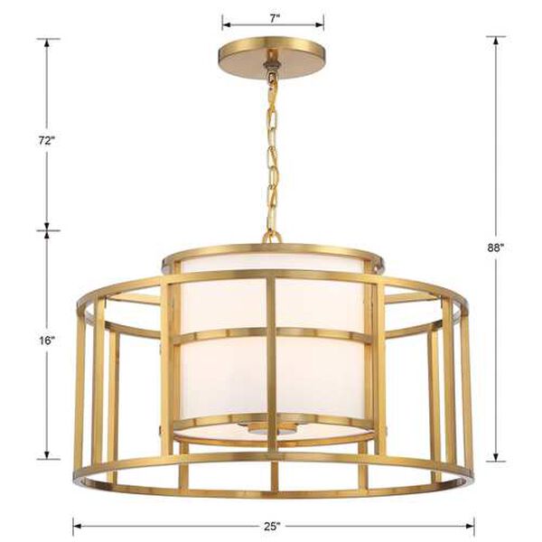 Hulton Luxe Gold Five-Light Chandelier, image 4