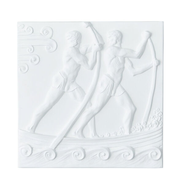 White Rowers Plaster Wall Panel, image 2
