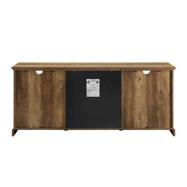 Abigail Barnwood Fireplace Console with Two Door, image 4