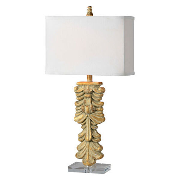 Sophia Distressed Gold One-Light Table Lamp, image 1
