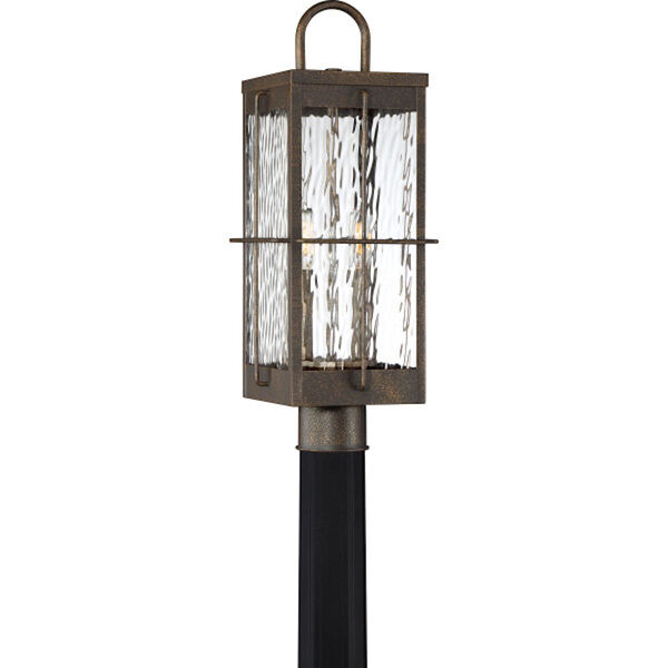 Ward Gilded Bronze Two-Light Outdoor Post Lantern, image 1