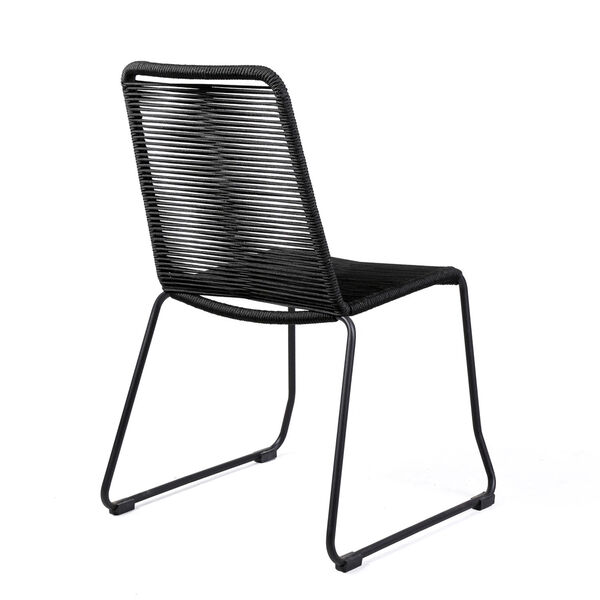 Shasta Black Rope Outdoor Dining Chair, Set of Two, image 4